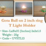 Gota Ball on 2 inch ring T Light Holder Slide